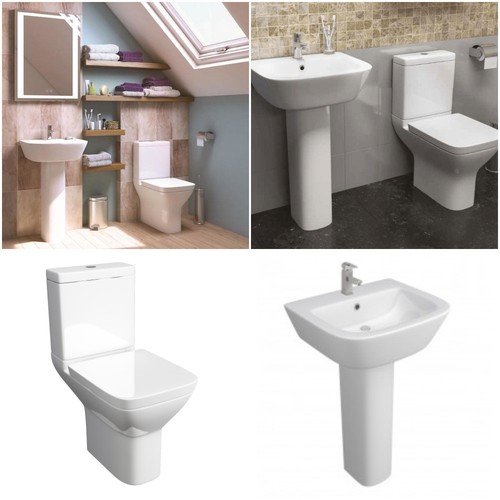 Basin sink and toilet - sink, bathroom