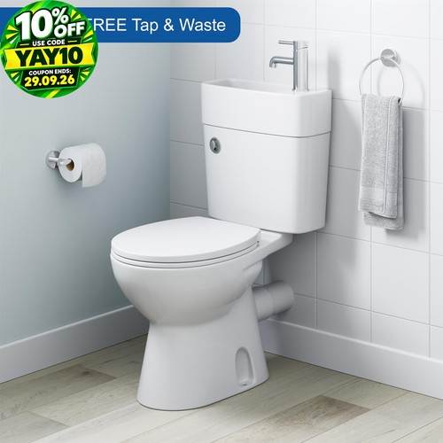 Close coupled toilet - close,