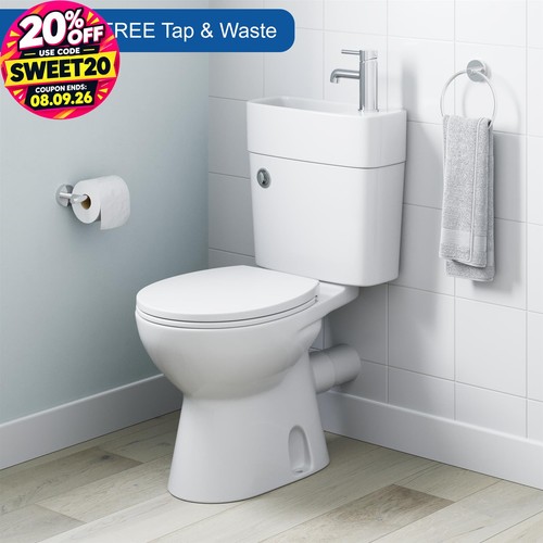 Close coupled toilet - 2-in-1,