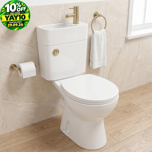 Close coupled toilet - 2-in-1,