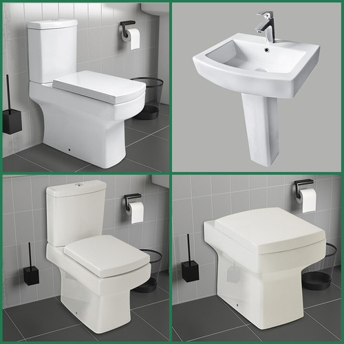 Close coupled toilet back - close, to