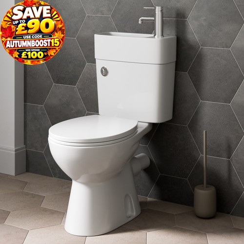 Close coupled toilet - 2-in-1,