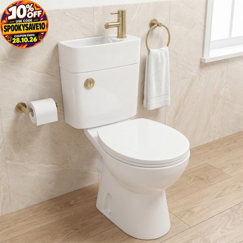 Close coupled toilet - 2-in-1,