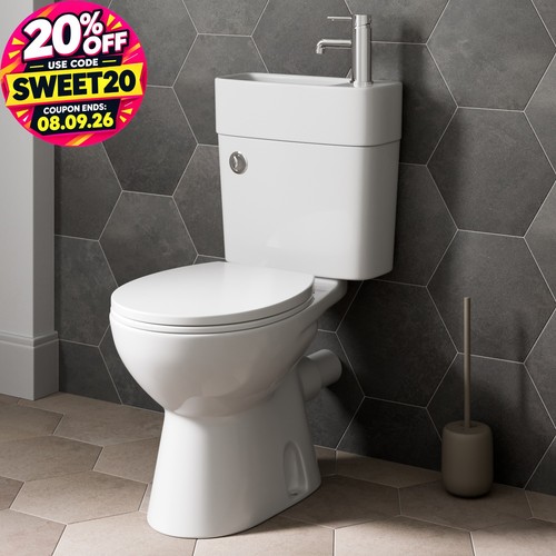Close coupled toilet - coupled,