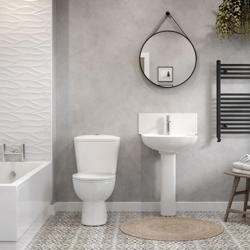 Modern bathroom suite close - modern,