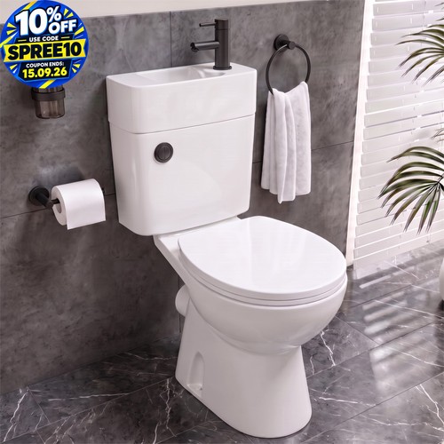Close coupled toilet - close,