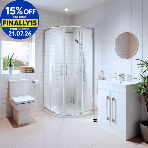 Bathroom suite quadrant - bathroom,