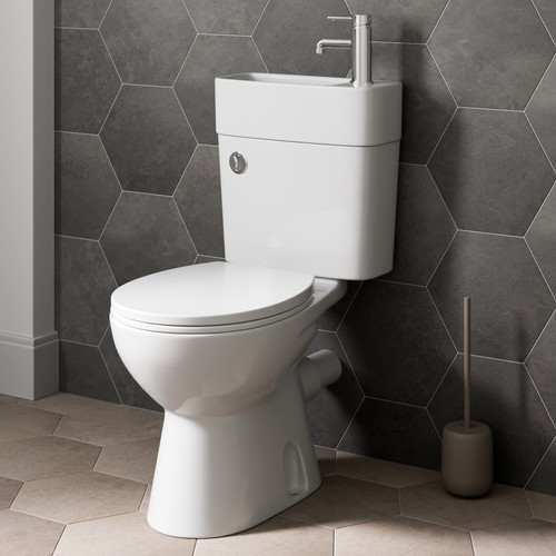 Close coupled toilet - coupled,