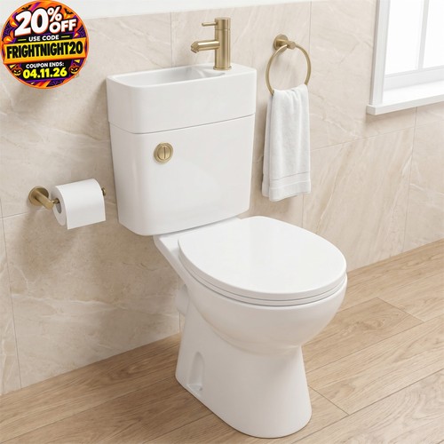 Close coupled toilet - close,