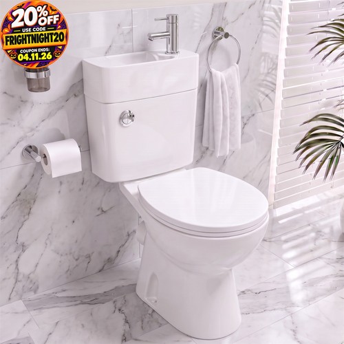 Close coupled toilet - 2-in-1,