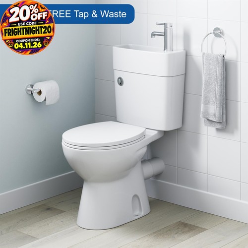 Close coupled toilet - close,