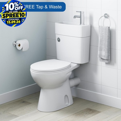 Close coupled toilet - 2-in-1,