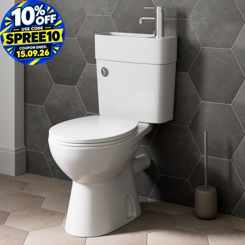 Close coupled toilet - 2-in-1,