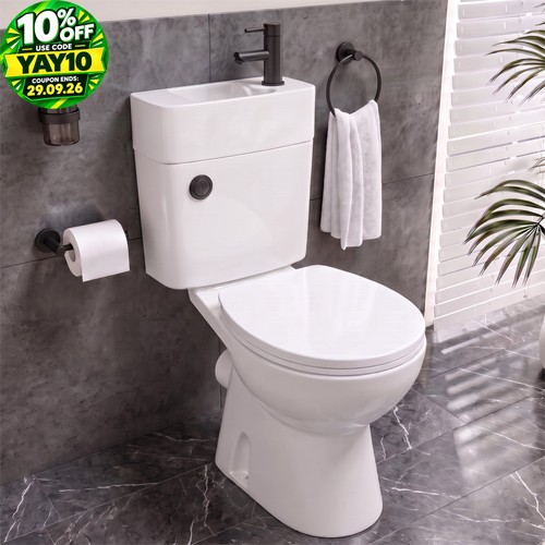 Close coupled toilet - 2-in-1,