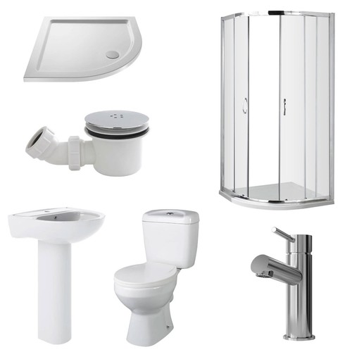 Bathroom suite 800mm - suite, quadrant