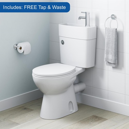 Close coupled toilet - close,
