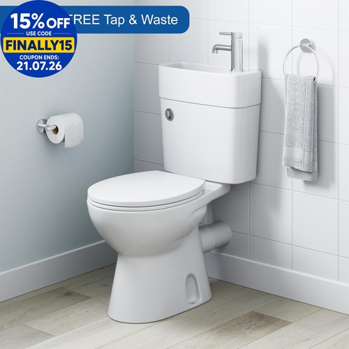Close coupled toilet - close,