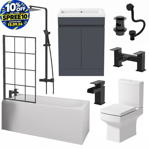 Complete bathroom suite black - suite,