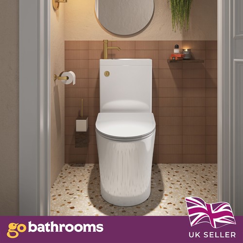 Close coupled toilet - 2-in-1,