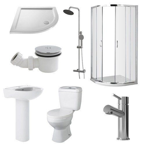 Bathroom suite 800mm quadrant - suite,